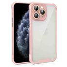 For iPhone 11 Pro Max Shockproof Acrylic Phone Case with Lens Glass Film(Pink) - 1