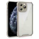 For iPhone 11 Pro Max Shockproof Acrylic Phone Case with Lens Glass Film(Grey) - 1