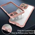 For iPhone 16 Pro Max Shockproof Acrylic Phone Case with Lens Glass Film(Pink) - 3