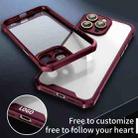 For iPhone 16 Pro Max Shockproof Acrylic Phone Case with Lens Glass Film(Wine Red) - 3