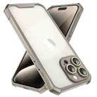 For iPhone 16 Pro Max Shockproof Acrylic Phone Case with Lens Glass Film(Grey) - 2