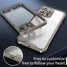 For iPhone 16 Pro Max Shockproof Acrylic Phone Case with Lens Glass Film(Grey) - 3