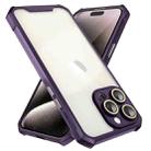 For iPhone 16 Pro Max Shockproof Acrylic Phone Case with Lens Glass Film(Purple) - 2