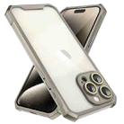 For iPhone 16 Pro Shockproof Acrylic Phone Case with Lens Glass Film(Grey) - 2