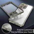 For iPhone 16 Pro Shockproof Acrylic Phone Case with Lens Glass Film(Grey) - 3