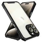 For iPhone 16 Plus Shockproof Acrylic Phone Case with Lens Glass Film(Black) - 2