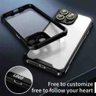 For iPhone 16 Plus Shockproof Acrylic Phone Case with Lens Glass Film(Black) - 3