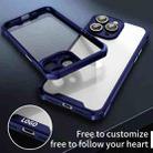 For iPhone 16 Shockproof Acrylic Phone Case with Lens Glass Film(Blue) - 3