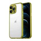 For iPhone 12 Pro Max Macaron PC Phone Pure Border Frame with Lens Glass Film(Green) - 1