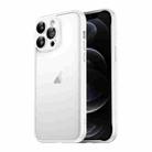 For iPhone 12 Pro Macaron PC Phone Pure Border Frame with Lens Glass Film(White) - 1