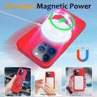 For iPhone 16 Pro Max Liquid Silicone MagSafe Magnetic Phone Case with Ring Holder(Red) - 3