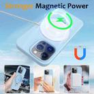 For iPhone 16 Pro Max Liquid Silicone MagSafe Magnetic Phone Case with Ring Holder(Sky Blue) - 3