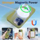 For iPhone 16 Pro Max Liquid Silicone MagSafe Magnetic Phone Case with Ring Holder(Willow Green) - 3