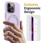 For iPhone 16 Pro Max Liquid Silicone MagSafe Magnetic Phone Case with Ring Holder(Lilac Purple) - 2