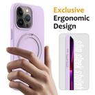 For iPhone 16 Pro Liquid Silicone MagSafe Magnetic Phone Case with Ring Holder(Lilac Purple) - 2