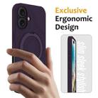 For iPhone 16 Plus Liquid Silicone MagSafe Magnetic Phone Case with Ring Holder(Purple) - 2