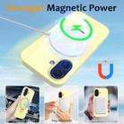 For iPhone 16 Liquid Silicone MagSafe Magnetic Phone Case with Ring Holder(Yellow) - 3