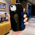 For iPhone SE 2022 / SE 2020 Glossy Soap Shape TPU Phone Case(Black) - 1