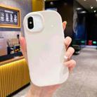 For iPhone XS / X Glossy Soap Shape TPU Phone Case(White) - 1