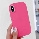 For iPhone XS / X Frosted Soap Shape TPU Phone Case(Rose Red) - 1