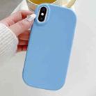 For iPhone XS / X Frosted Soap Shape TPU Phone Case(Blue) - 1
