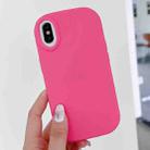 For iPhone XS Max Frosted Soap Shape TPU Phone Case(Rose Red) - 1
