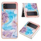 For Samsung Galaxy Z Flip3 5G Electroplating IMD TPU Phone Case(Blue Marble) - 1