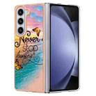 For Samsung Galaxy Z Fold5 5G Electroplating IMD TPU Phone Case(Dream Butterfly) - 1