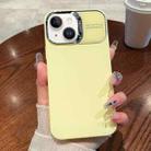 For iPhone 14 Skin Feel PC Liquid Silicone Phone Case(Yellow) - 1