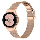 For Samsung Galaxy Watch 6 Quick Release Button Turtle Buckle Milan Watch Band(Rose Gold) - 1