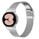 For Samsung Galaxy Watch 6 Quick Release Button Turtle Buckle Milan Watch Band(Silver) - 1