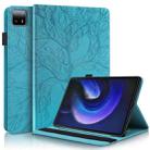 For Xiaomi Pad 6 Max 2023 Life Tree Series Horizontal Flip Leather Tablet Case(Lake Blue) - 1
