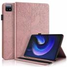 For Xiaomi Pad 6 Max 2023 Life Tree Series Horizontal Flip Leather Tablet Case(Rose Gold) - 1