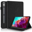 For Lenovo Tab P12 / Xiaoxin Pad Pro 12.7 2023 Life Tree Series Horizontal Flip Leather Tablet Case(Black) - 1