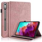 For Lenovo Tab P12 / Xiaoxin Pad Pro 12.7 2023 Life Tree Series Horizontal Flip Leather Tablet Case(Rose Gold) - 1