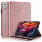 For Lenovo Tab P12 / Xiaoxin Pad Pro 12.7 2025 Life Tree Series Horizontal Flip Leather Tablet Case(Rose Gold) - 1