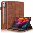 For Lenovo Tab P12 / Xiaoxin Pad Pro 12.7 2025 Life Tree Series Horizontal Flip Leather Tablet Case(Brown) - 1