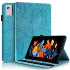 For Lenovo Xiaoxin Pad 12.1 2025 Life Tree Series Horizontal Flip Leather Tablet Case(Lake Blue) - 1