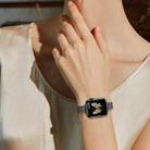 For Apple Watch Series 8 45mm Slim Seven Bead Slingshot Buckle Metal Watch Band(Black) - 5