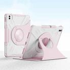 For iPad Pro 11 2022 / 2021 / 2020 X-Shaped Rotation Smart Leather Tablet Case(Pink) - 1
