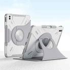 For iPad 10.2 2021 / 2020 X-Shaped Rotation Smart Leather Tablet Case(Grey) - 1