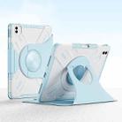 For iPad 10.2 2021 / 2020 X-Shaped Rotation Smart Leather Tablet Case(Blue) - 1