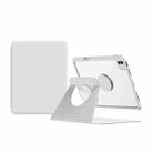 For iPad Air 10.9 2022 / 2020 Detachable Magnetic Rotation Smart Leather Tablet Case(White) - 1