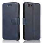 For iPhone 7 / 8 Calf Texture Magnetic Buckle Horizontal Flip Leather Case with Holder & Card Slots & Wallet & Photo Frame(Blue) - 1