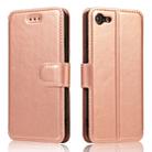 For iPhone 7 / 8 Calf Texture Magnetic Buckle Horizontal Flip Leather Case with Holder & Card Slots & Wallet & Photo Frame(Rose Gold) - 1