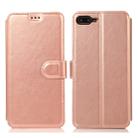 For iPhone 7 Plus / 8 Plus Calf Texture Magnetic Buckle Horizontal Flip Leather Case with Holder & Card Slots & Wallet & Photo Frame(Rose Gold) - 1