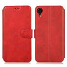 For iPhone XR Calf Texture Magnetic Buckle Horizontal Flip Leather Case with Holder & Card Slots & Wallet & Photo Frame(Red) - 1