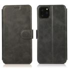 For iPhone 12 mini Calf Texture Magnetic Buckle Horizontal Flip Leather Case with Holder & Card Slots & Wallet & Photo Frame(Black) - 1