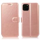 For iPhone 12 mini Calf Texture Magnetic Buckle Horizontal Flip Leather Case with Holder & Card Slots & Wallet & Photo Frame(Rose Gold) - 1