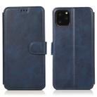 For iPhone 12 Pro Max Calf Texture Magnetic Buckle Horizontal Flip Leather Case with Holder & Card Slots & Wallet & Photo Frame(Blue) - 1